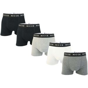 NICCE - Haunton - Boxershorts - Zwart Grijs Wit - 5 Pack