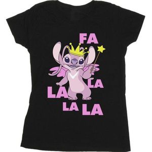 Li-cense Disney dames lilo & stitch angel fa la la katoenen t-shirt