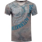 Rusty Neal - T-shirt - V-hals - Heren - 100% Katoen - Normale Pasvorm