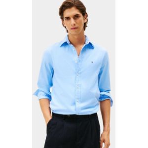Tommy Hilfiger - FLEX FLANNEL SOLID RF SHIRT MW0MW40469/C1Z - Casual Hemd - Blauw - Lange Mouw