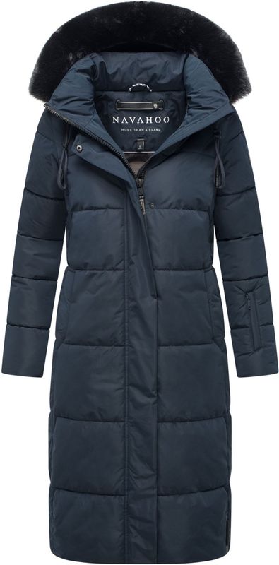 NAVAHOO - Blitzliebe XIV - Gewatteerde Jas - Zwart - Lange Pasvorm