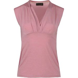 CONQUISTA - Wikkeltop - Roze - Mouwloos - Stretchstof