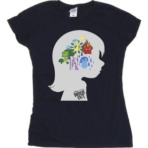 Li-cense Disney dames inside out hoofd silhouet katoenen t-shirt