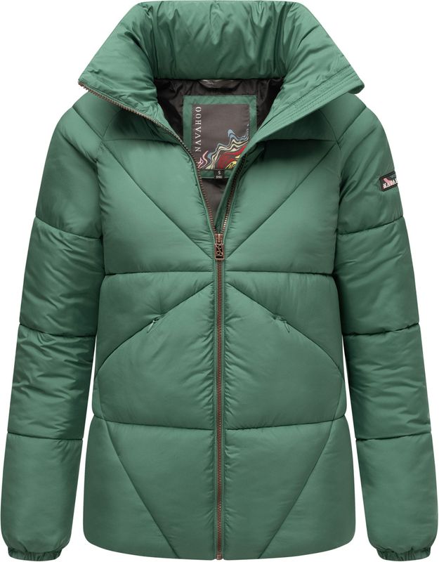 Navahoo - Schokolinaa - Dames Winterjas - Hoog Gevoerde Kraag