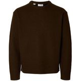 Selected Homme - Slharne LS Knit - Wollen Trui - Zwart