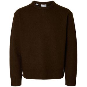 Selected Homme - Slharne LS Knit - Wollen Trui - Zwart