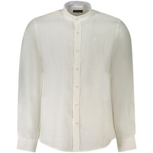 Linnen Bandkraag Knopenblouse