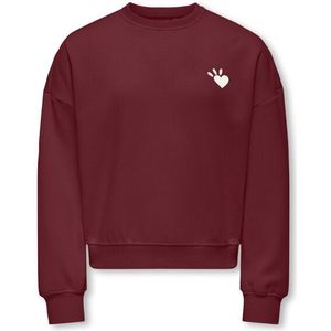 Only - Kogtammie Life LS Print O-neck Sweater - Bordeaux