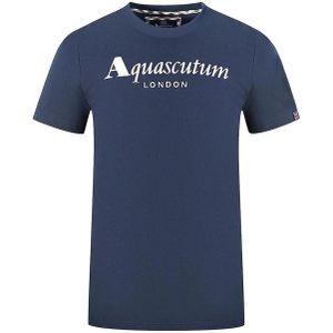 Aquascutum Elegante katoenen t-shirt met iconische vlag detail