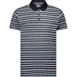 No Excess Polo korte mouw jacquard night multicolour