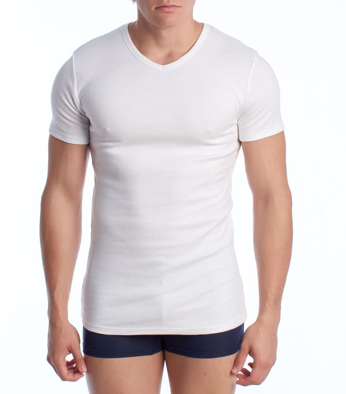 Abanderado - AS00255.001 - Korte Mouwen V-hals - Zwart - 100% Katoen