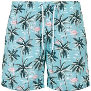 Urban Classics Heren zwemshort tropische vogels all-over print