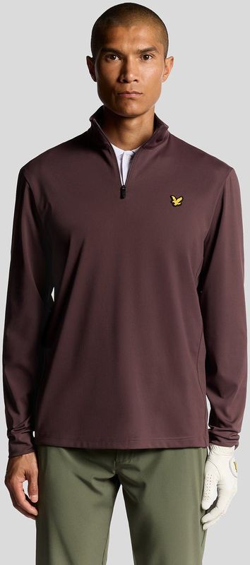Lyle & Scott - Golfcourse Midlayer - Paars - Tussenlaag