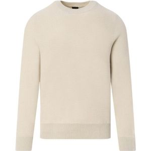 Boss - Casual - Beige Trui - Ronde Hals - Lange Mouwen