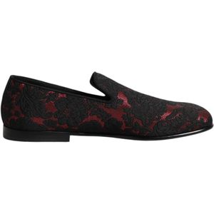 Dolce & Gabbana - Loafers - Zwart en Rood - Leren Schoenen