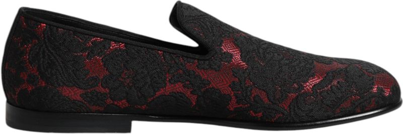 Dolce & Gabbana - Loafers - Zwart en Rood - Leren Schoenen