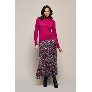 Amee - Print Rok - Taupe / Multi - Voile Rok