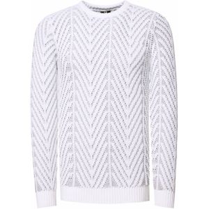 Rusty Neal - Gebreide Trui - Casual Pasvorm - Grijs - 70% Polyacryl, 30% Katoen