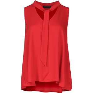 Mouwloze Top - Rood - Met Stropdasdetail