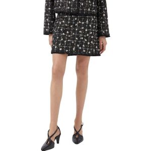 Y.A.S - Valenda - Kokerrok - Zwart - Tweed