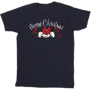 Li-cense Disney heren minnie mouse kerstmis holly t-shirt