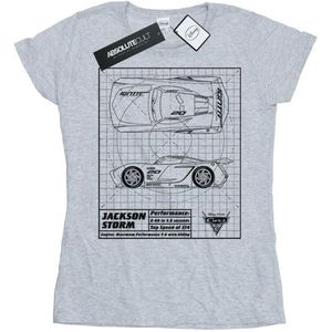 Li-cense Disney dames cars jackson storm blauwdruk katoenen t-shirt