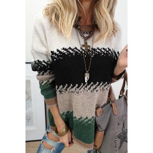Kleurblok Relaxed Sweater