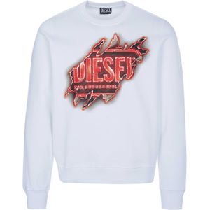 Grafisch Katoenen Sweatshirt Met Ronde Hals