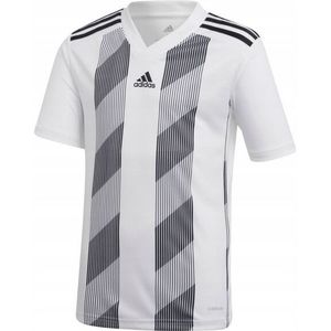 Adidas - Contrast Gestreept T-shirt - Kinderen - 100% Polyester - Korte Mouwen