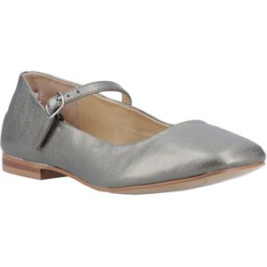 Hush Puppies - Pasha - Leren Damesschoenen - Loodkleur - Ballerina's