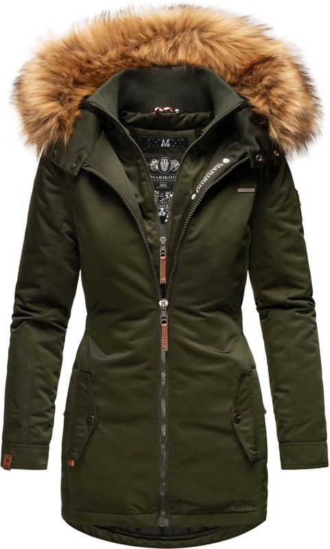Marikoo - B825 - Winterjas - Zwart - Parka - Warm Gevoerd