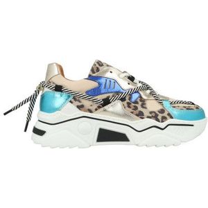 DWRS - Jupiter - Sneakers - Sand/Aqua - Leer - Dames