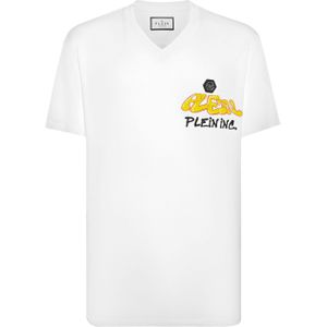 Philipp Plein, Heren, Tops, Wit, Maat: XS Katoen,