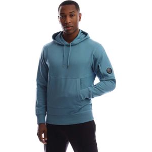 C.P. Company - Diagonal Raised Fleece Lens Hoodie - Egeïsch Blauw - Heren