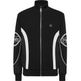 Philipp Plein - Jersey Jogging Jacket LS Racing Club - Fleece Jack - Zwart