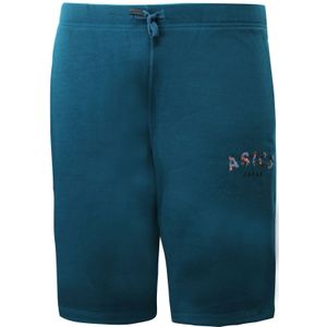 Asics - Camouflage Logo Knit Shorts - Blauwe Korte Broeken