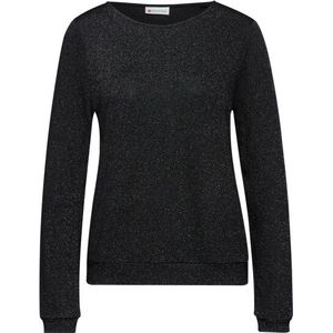 Street One - Glitter Gebreid Shirt - Zwart - Dames