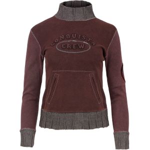 Imprimétops - Bruine Top - Lange Mouwen - Geborduurd Detail