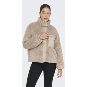 ONLY - ONLCONTACT LIFE - Damesjas - Humus - Oversized - Teddystructuur