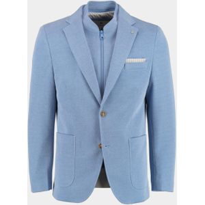 Bos Bright Blue Colbert d7,5 lommer jacket with inlay 241037lo45bo/210 light blue