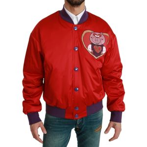 Dolce & Gabbana - Bomber Jacket - Rood - 2019 Year of the Pig Family
