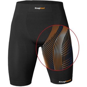 Knap'man - Zoned Compression Short - Zwart - Materiaal: Nylon