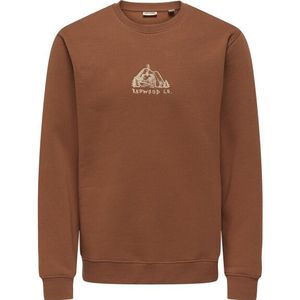 Only & Sons - Onsconnor Simple Life - Herensweater - Bruin - Regular Fit