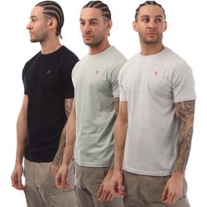 Farah - Laven - T-shirts - Multi kleur - 3 Pack