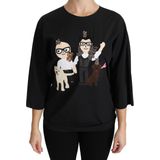 Dolce Gabbana - Black - Top - 91% Zijde - Korte Mouwen