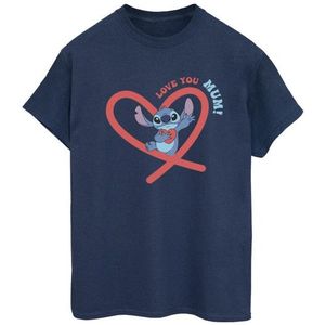 Li-cense Disney dames lilo & stitch love you mama katoenen vriendje t-shirt