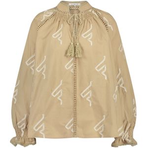 Nukus Ss24045664 claire blouse embroidery camel