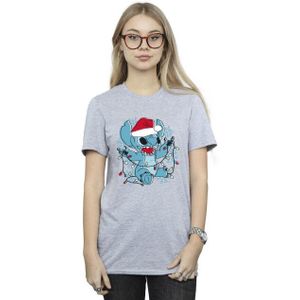 Li-cense Disney dames lilo and stitch kerstlichtjes schets katoenen vriendje t-shirt