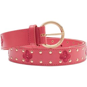 Fabienne Chapot Flower studded belt pink