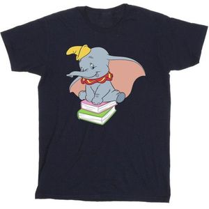 Li-cense Disney heren dumbo zittend op boeken t-shirt